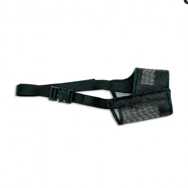 Coastal Pet Best Fit Adjustable Mesh Dog Muzzle - Black - Size 1 - 3 inch