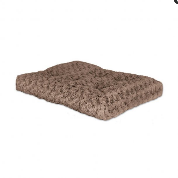 Midwest Quiet Time Ombre Swirl Pet Bed, Taupe/Mocha, 35x23 inch - Plush Dog/Cat Bed for Crates or Home