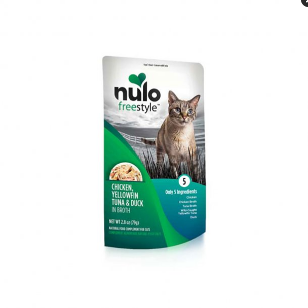 Nulo FreeStyle Cat Food Pouch - Chicken, Yellowfin Tuna & Duck in Broth - 2.8 oz