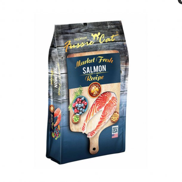 Fussie Cat Market Fresh Salmon Recipe Grain-Free Dry Cat Food, 4 lb