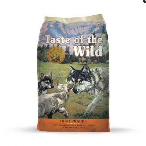 Taste of the Wild High Prairie Puppy Recipe, Grain-Free, Roasted Bison & Venison, Dry Dog Food, 28 lb