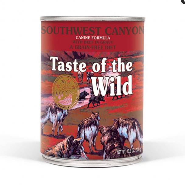 Taste of the Wild Southwest Canyon Canine Formula Stew, Grain-Free, 13.2 oz Can