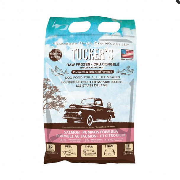Tucker's Raw Frozen Salmon & Pumpkin Dog Food - 6 lb