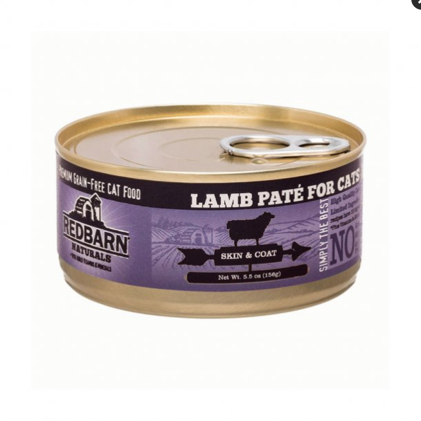 Redbarn Naturals Lamb Pate Cat Food - Skin & Coat Health - 5.5 oz Can