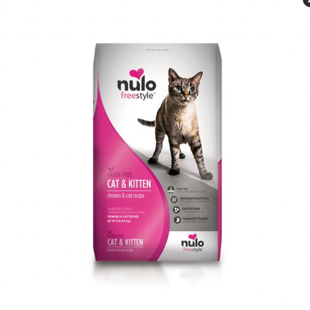 Nulo Freestyle Grain Free Chicken & Cod Recipe Cat & Kitten Food 12 Lbs
