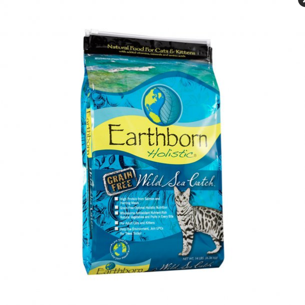 Earthborn Holistic Wild Sea Catch Grain-Free Dry Cat Food, 14 lb