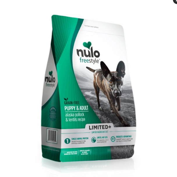 Nulo FreeStyle Limited+ Pollock & Lentil Recipe Grain-Free Dry Dog Food, 22 lb