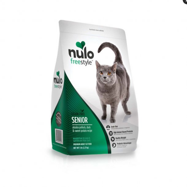 Nulo Freestyle Senior Cat Food - Pollock & Duck Recipe - Grain-Free, 12 lb Bag