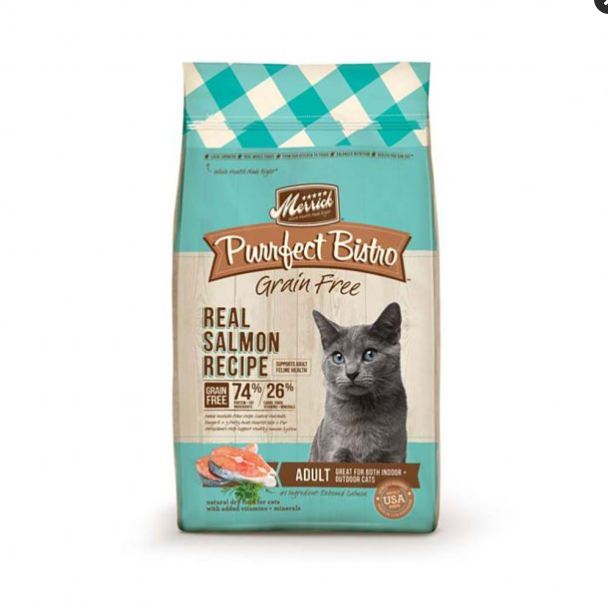 Merrick Purrfect Bistro Grain Free Salmon & Sweet Potato Recipe Dry Cat Food - 12 lb Bag