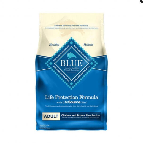 Blue Buffalo Life Protection Formula Adult Dry Dog Food, Chicken & Brown Rice, 30 lb Bag