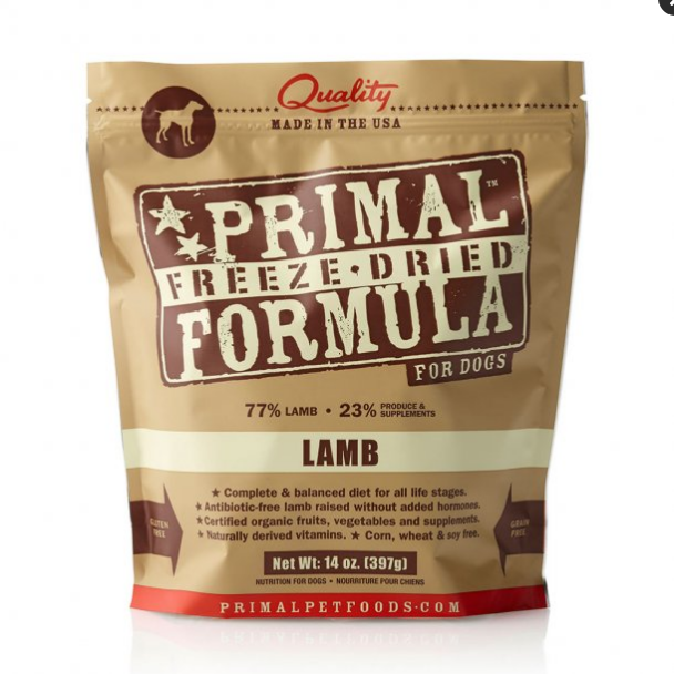 Primal Freeze-Dried Dog Food Lamb Nuggets - 14 oz, Raw, Grain-Free Formula