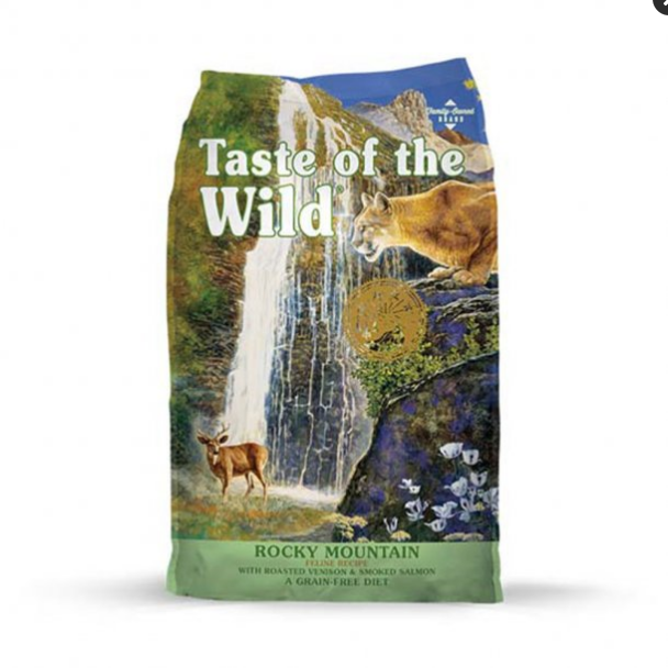 Taste of the Wild Rocky Mountain Feline Formula - Grain-Free Dry Cat Food, Venison & Salmon, 14 lb