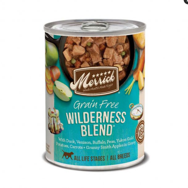 Merrick Classic Wilderness Blend Grain-Free Wet Dog Food, 12.7 oz Can
