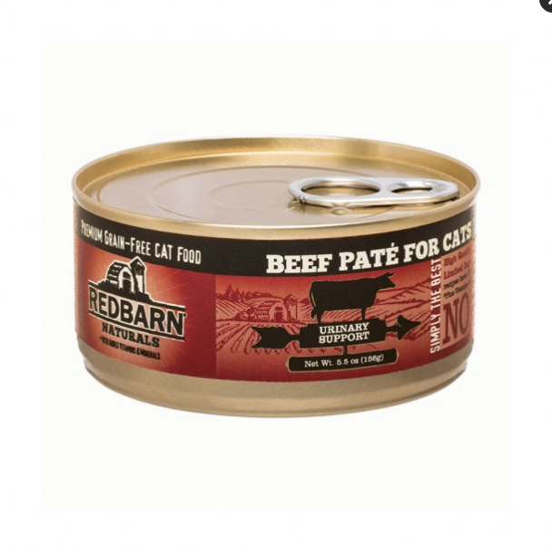 Redbarn Naturals Pate Cat Urinary Care Beef Can, 5.5 oz