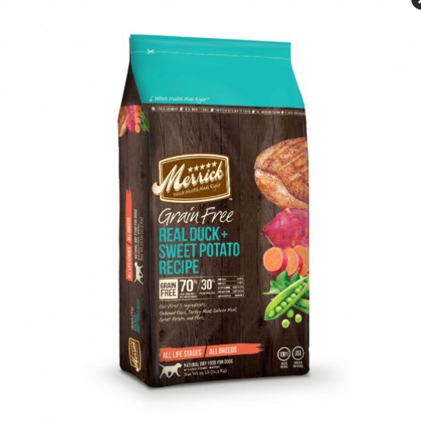 Merrick Grain-Free Duck & Sweet Potato Recipe Dry Dog Food 25 lb