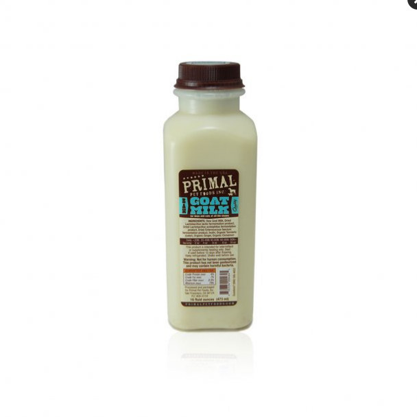 Primal Frozen Raw Goat Milk for Dogs & Cats - 16 oz (Pint)