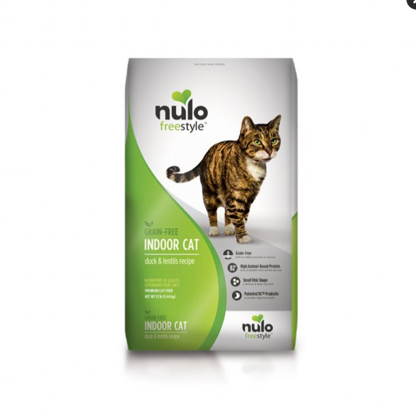 Nulo Freestyle Grain Free Duck & Lentils Recipe Indoor Cat Food 12 Lbs