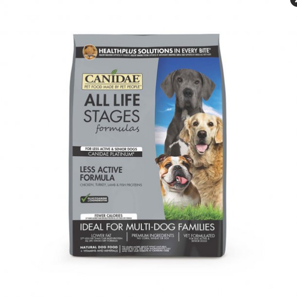 Canidae All Life Stages Platinum Less Active/Senior Dry Dog Food, Chicken, Turkey & Lamb, 15 lb