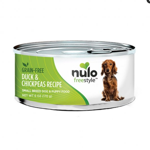 Nulo Freestyle Grain-Free Small Breed Puppy Duck & Chickpeas 6oz Canned Dog Food