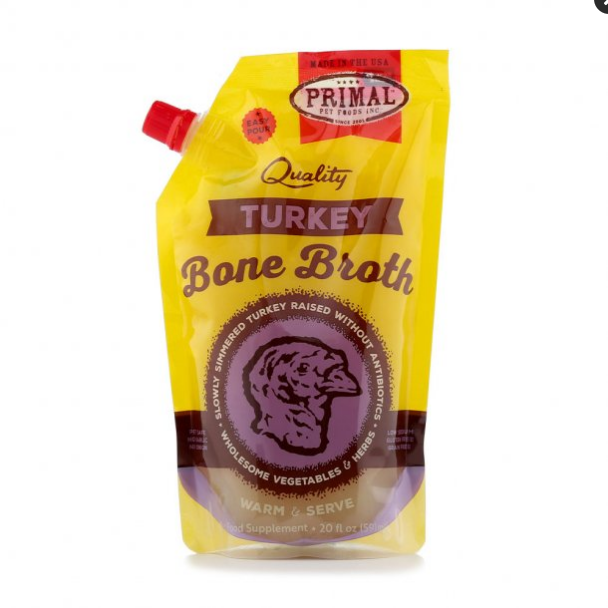 Primal Frozen Turkey Bone Broth for Dogs & Cats - 20 oz