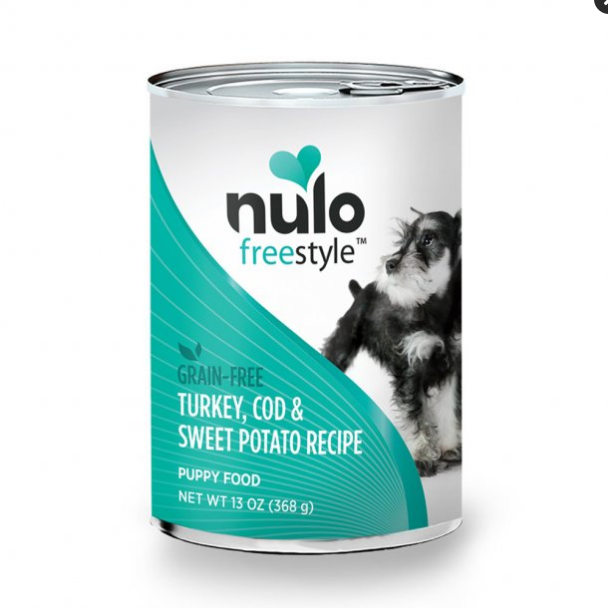 Nulo Freestyle Grain-Free Puppy Wet Food, Turkey, Cod & Sweet Potato Recipe, 13 oz Can