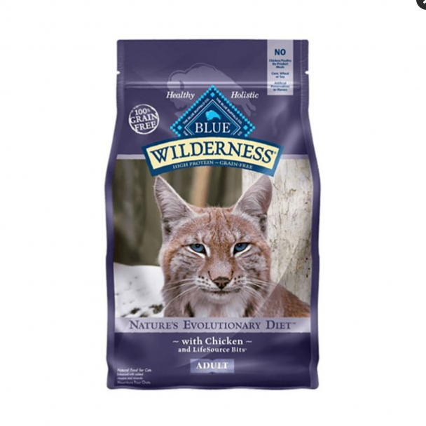 Blue Buffalo Wilderness Chicken Recipe Grain-Free Dry Cat Food - Adult, 6 lb Bag