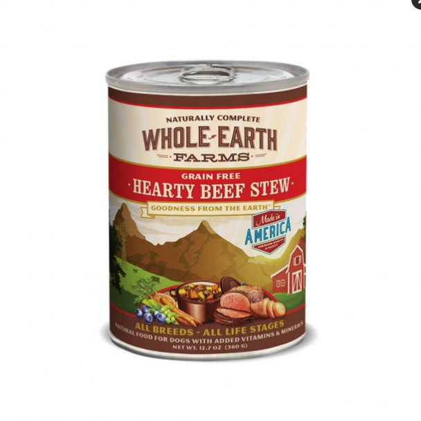 Merrick Whole Earth Farms Hearty Beef Stew Grain-Free Wet Dog Food, 12.7 oz