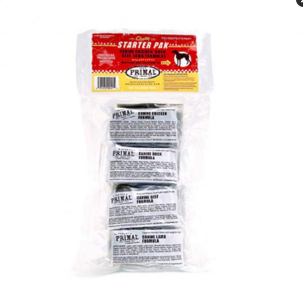 Primal Raw Frozen Dog Food Starter Pack - Variety Pack, 12 oz