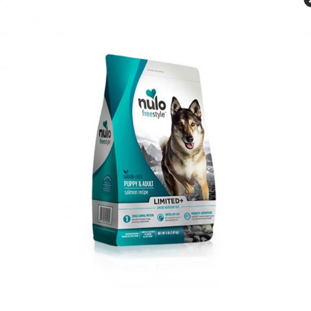 Nulo Freestyle Limited Plus Grain Free Salmon Recipe - Puppy & Adult Dry Dog Food - 4 lb Bag