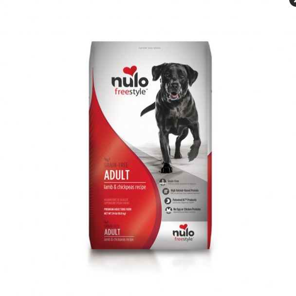 Nulo FreeStyle Grain Free Lamb & Chickpea Adult Dog Food 24lbs