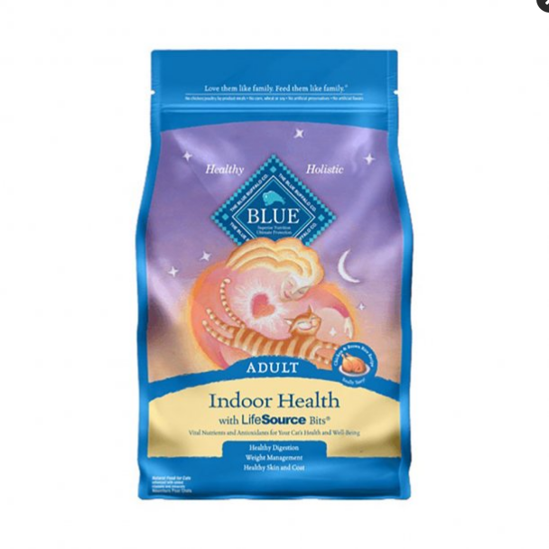 Blue Buffalo Tastefuls Indoor Health Adult Dry Cat Food, Chicken & Brown Rice Recipe, 7 lb Bag