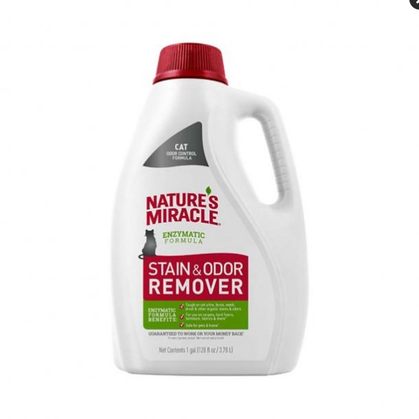 Nature's Miracle Just For Cats Stain & Odor Remover - 1 Gallon (128 oz Pour Bottle)