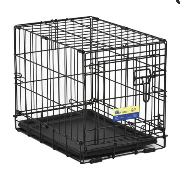 Midwest Contour Single Door Dog Crate - 18x12x14 Inches - Black - Model 277081