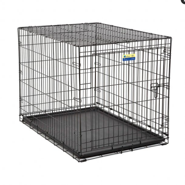 Midwest Contour Single Door Dog Crate - 42x28x30 Inches - Ideal for Dog Training & Travel