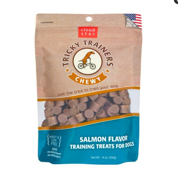 Cloud Star Tricky Trainers Salmon Flavored Chewy Training Dog Treats 14 Oz