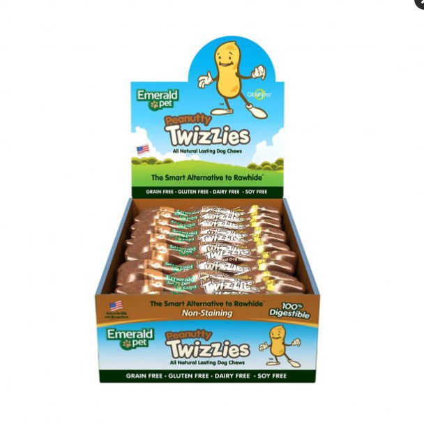 Emerald Pet Twizzies Chicky 6" Dog Chews - Rawhide Free, Grain Free, 30 Count Box