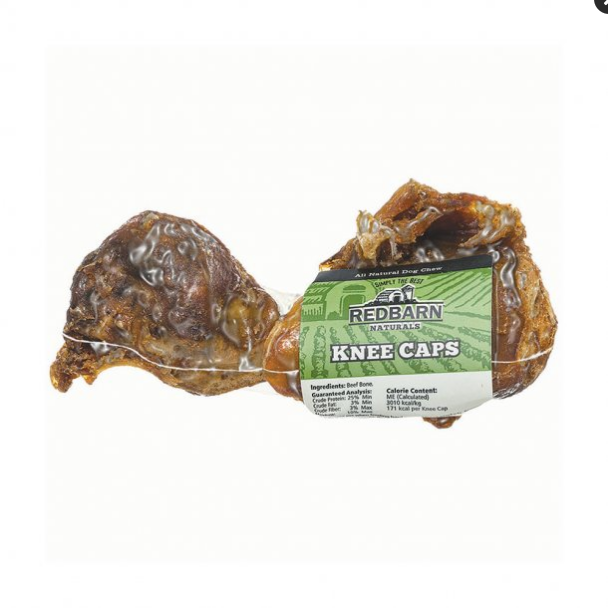 Redbarn Knee Caps Dog Treats - Natural Beef Bone, Slow Roasted - 2 Pack
