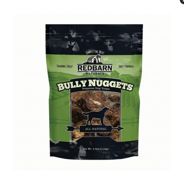 Redbarn Bully Nuggets Dog Treats - All-Natural Beef Lung, Grain-Free, 3.9 oz Bag