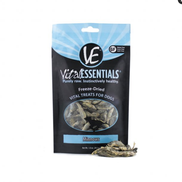 Vital Essentials Freeze-Dried Minnows Dog Treats - 1 oz - Grain Free Single Ingredient