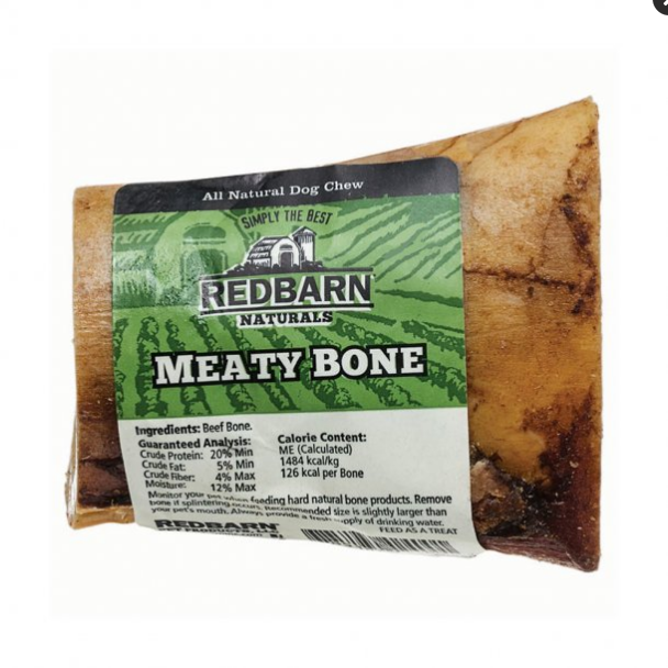 Redbarn Meaty Bone Dog Chew - Small, 3 inch Natural Beef Bone Treat