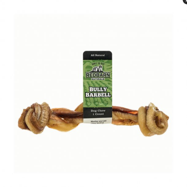 Redbarn Bully Barbells Dog Treats - Natural Chews for Dental Hygiene (5 inch)