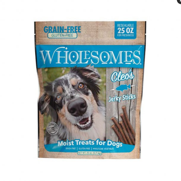 Wholesomes Cleo's Fish Jerky Sticks Dog Treats - Grain Free, 25 oz