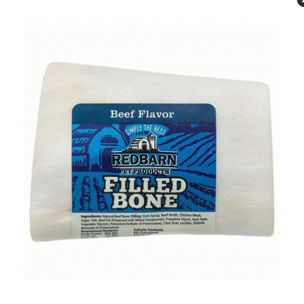 RedBarn Naturals Filled Bone - Beef - Small Dog Treat - 3 inch