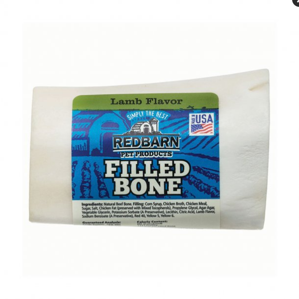 Redbarn Filled Bone Dog Treat - Small Lamb Flavor, 3.5 oz