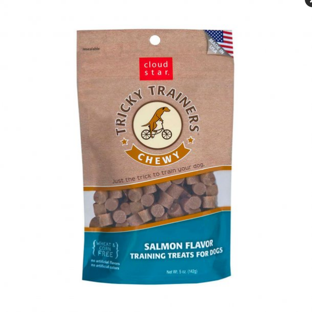 Cloud Star Tricky Trainers Salmon Flavored Chewy Training Dog Treats 5 Oz