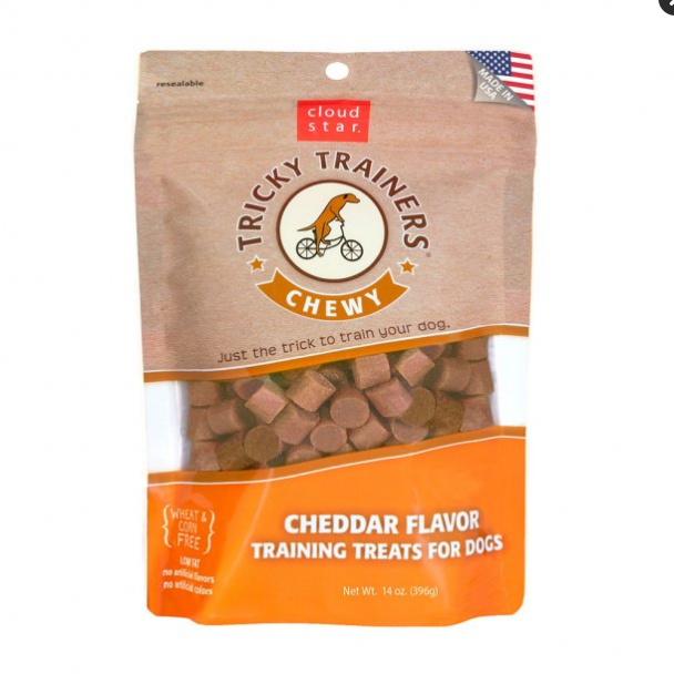 Cloud Star Tricky Trainers Cheddar Flavored Chewy Training Dog Treats 14 Oz