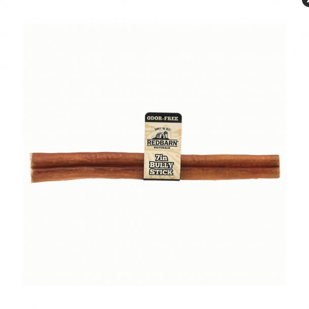 Redbarn Odor Free 7" Bully Stick - Natural Dog Chew