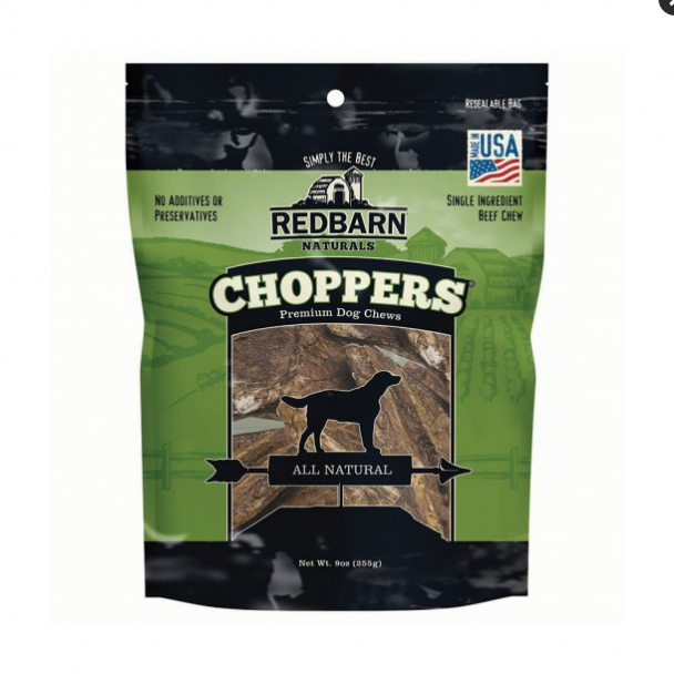Red Barn Choppers Dog Treats - Beef Lung, Natural Chews, 8/9 oz