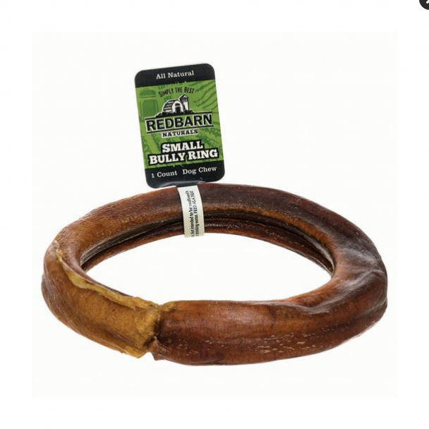 Redbarn Bully Ring Dog Treat - Small, Natural Beef Chew for Dogs