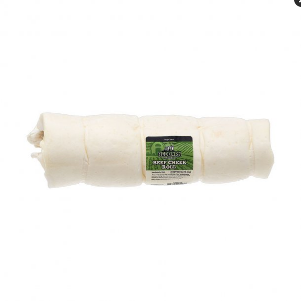 Redbarn Beef Cheek Roll - Large Dog Chew Treat, Natural & Digestible